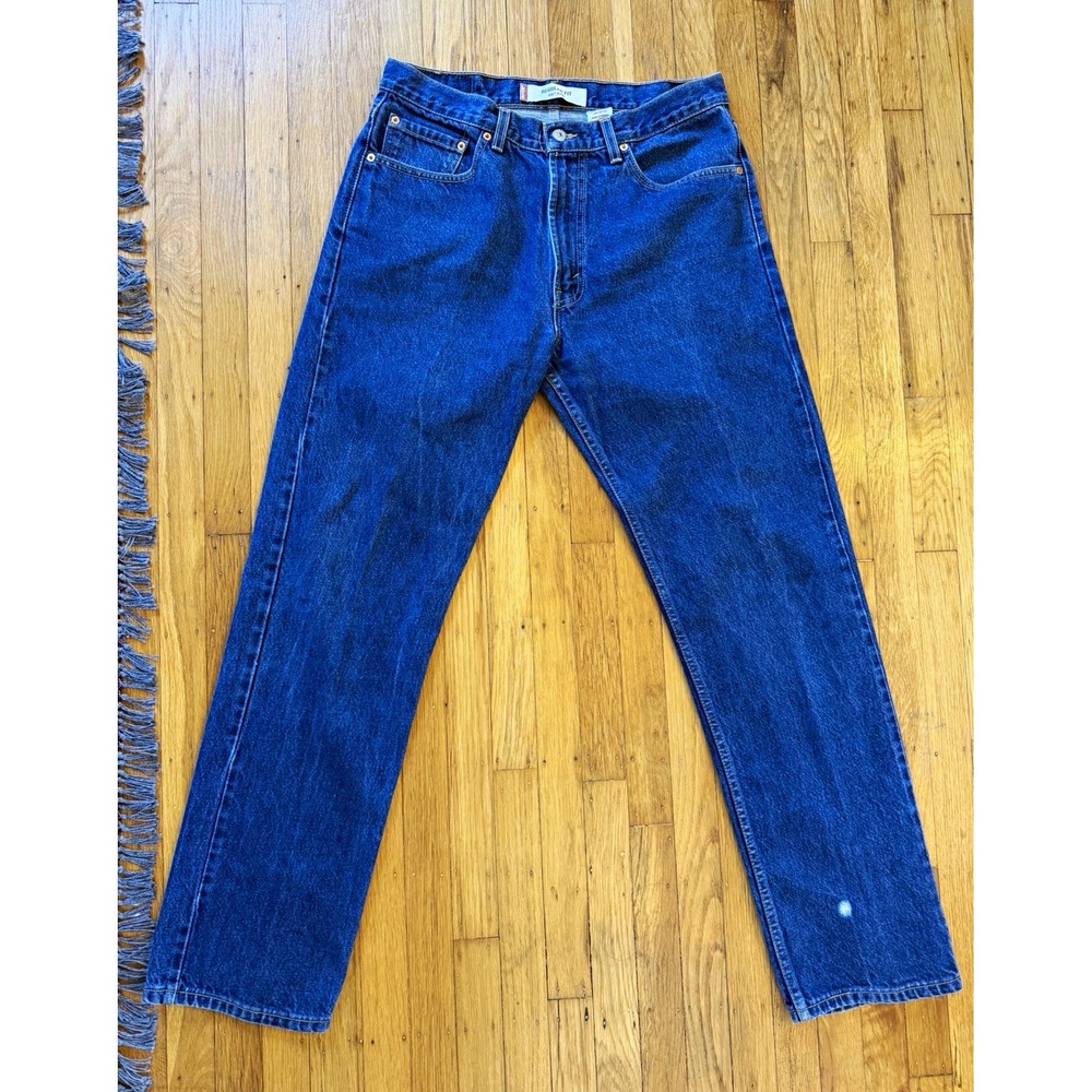 Vintage Levi's 505 Regular Fit Straight Leg Jeans Made in Canada Dark Wash 34x32